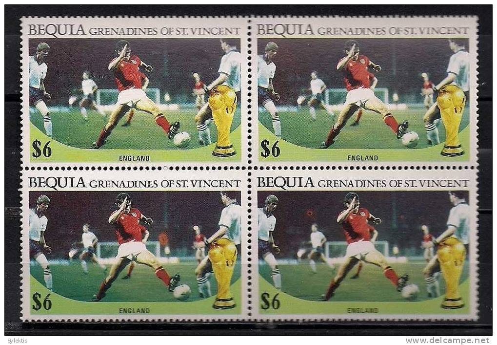 WORLD CUP 1982 ST VINCENT BLOCK 4 ENGLAND MNH - St.Vincent (1979-...)