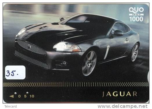 Télécarte JAPON JAGUAR  (35) *  Phonecard JAPAN * VOITURE * Auto CAR * - Voitures