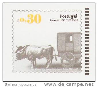 Portugal Carte Entier Postal Attelage A Bouef 1840 Transports 2007 Postal Stationery 1840 Ox Car 2007 - Stage-Coaches