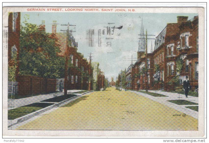 CANADA - NEW BRUNSWICK - SAINT JOHN - GERMAIN STREET - LOOKING NORTH - 1929 - St. John