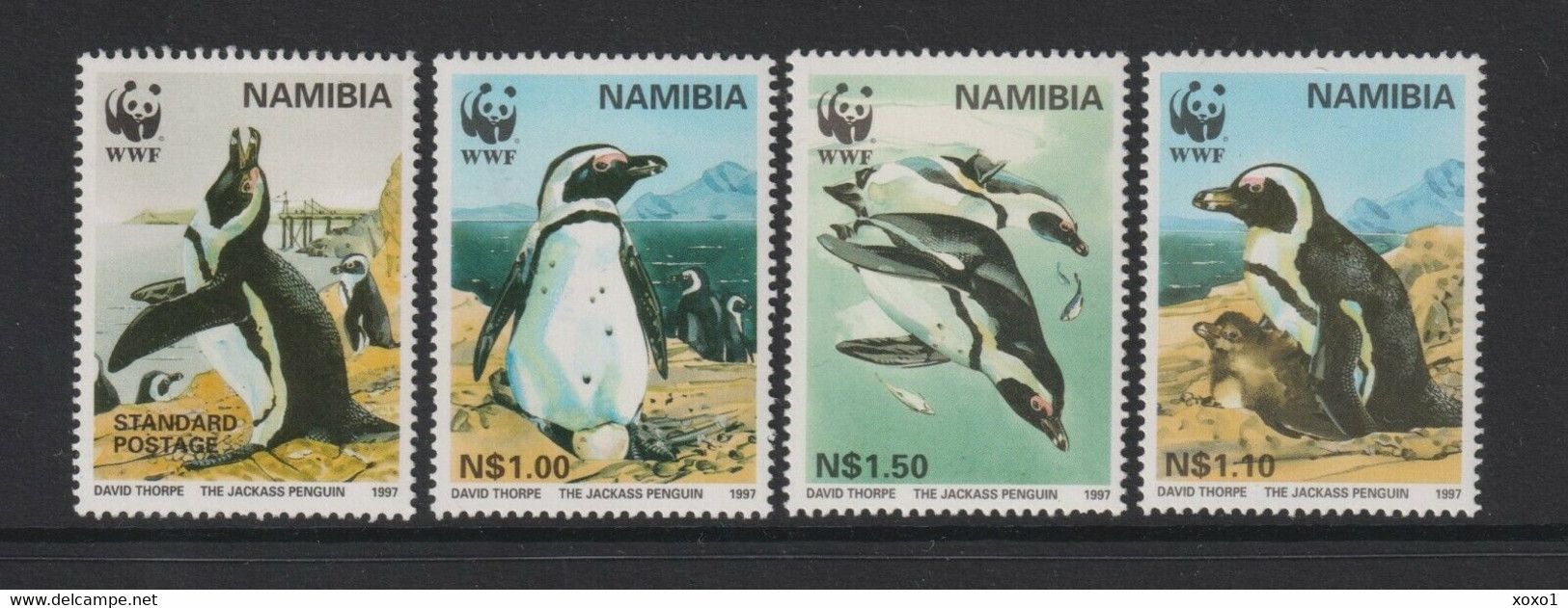 NAMIBIA 1997  MiNr. 837 - 844 WWF African Penguins  Birds  4v  MNH** 3,00 € - Pinguine