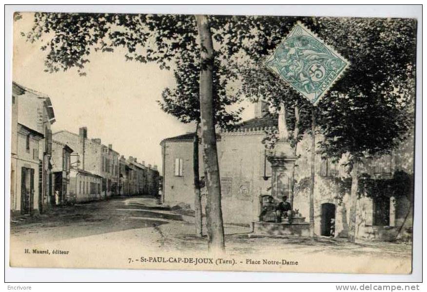 Cpa SAINT PAUL CAP DE JOUX Place Notre Dame - 7 Ed Maurel - Saint Paul Cap De Joux