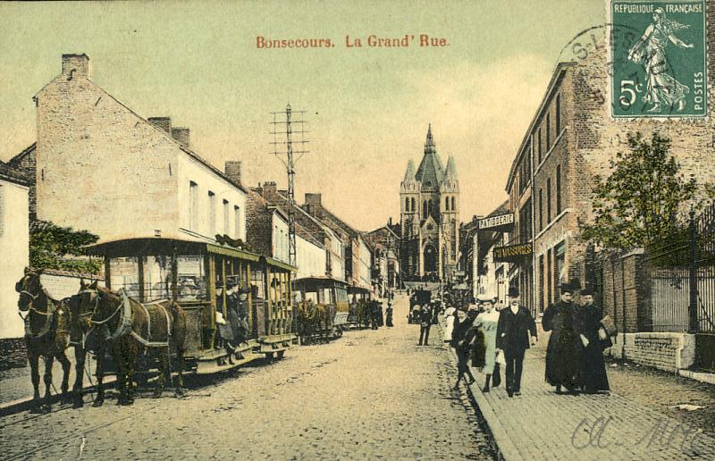 Chemins De Fer - Tramway - Attelage -  Ville De Bonsecours - Tramways