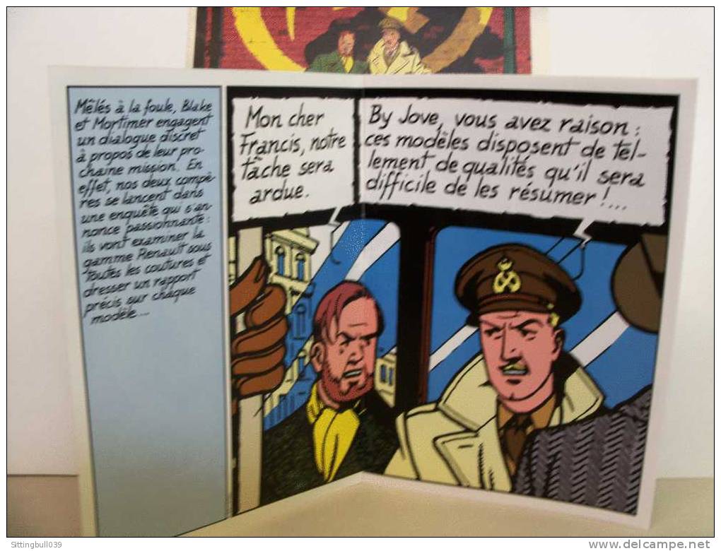 BLAKE ET MORTIMER. ENQUÊTE SUR LA MARQUE JAUNE. PUB RENAULT 1994 Illustrée Sous Forme De BD + Le Journal PUB. Belgique. - Objets Publicitaires