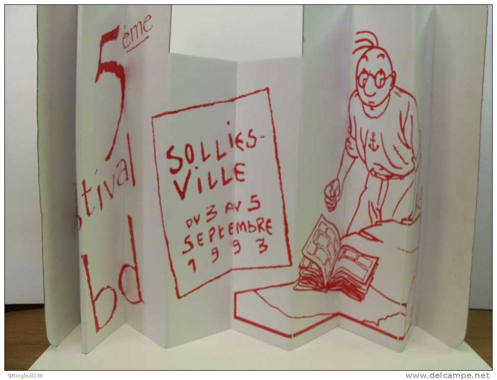 Frank LE GALL. PARE SOLEIL PUBLICITAIRE, Pour Voiture, POUR LE 5e FESTIVAL BD DE SOLLIÈS-VILLE 1993 - Advertisement