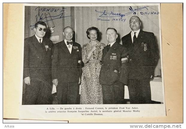 AVIATION - MATHY MAURICE - SECRETAIRE  VIEILLES TIGES DE BELGIQUE - 6 DOCUMENTS + SIGNATURE MANUSCRITE - Other & Unclassified