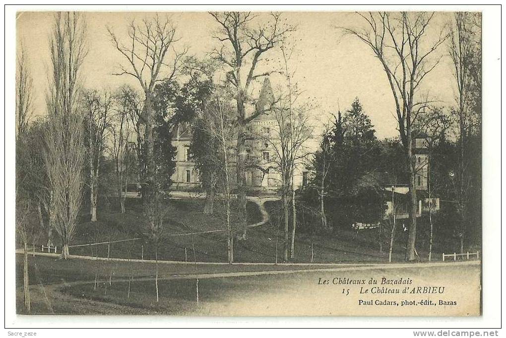 BAZAS(33)neuve-les Chateaux Du Bazadais-le Chateau D´ARBIEU - Bazas