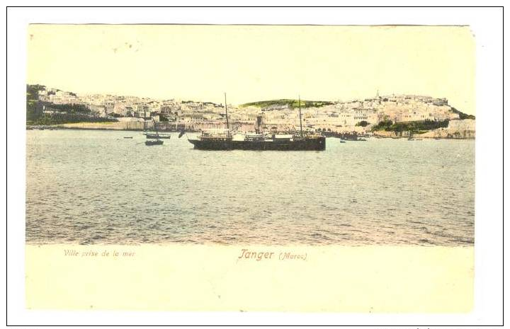 TANGER , Morocco , 1890s-1905, Ocean Liner In Port - Tanger