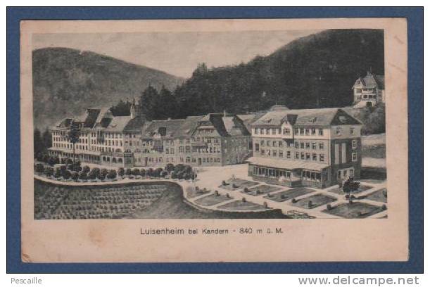BADEN WÜRTTEMNERG - CP LUISENHEIM BEI KANDERN - 840m ü. M. - 1917 - Kandern