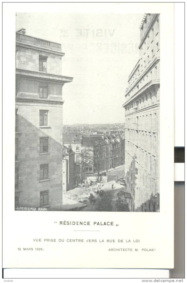 Brussel Bruxelles Appartements Residence Palace En Construction 1926 - Cafés, Hôtels, Restaurants