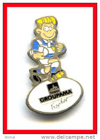 Pin's Rugby Groupama Trophée 1 - Rugby