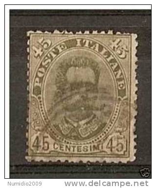 1891-96 REGNO USATO Umberto I 45 CENT - RR1390-3 - Oblitérés