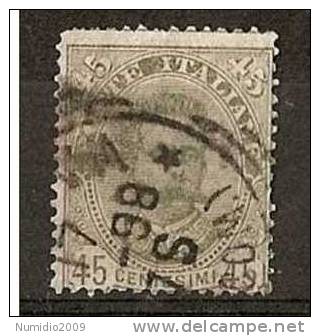 1891-96 REGNO USATO Umberto I 45 CENT - RR1390-4 - Used