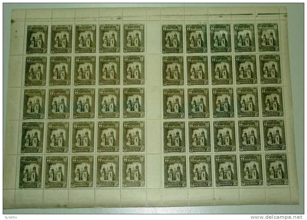 SPAIN 1930 10c FULL SHEET OF 50 STAMPS MH-MNH - Ongebruikt