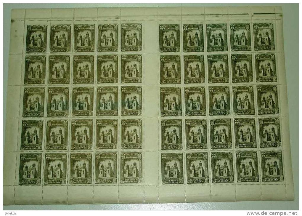 SPAIN 1930 10c FULL SHEET OF 50 STAMPS MH-MNH - Nuevos