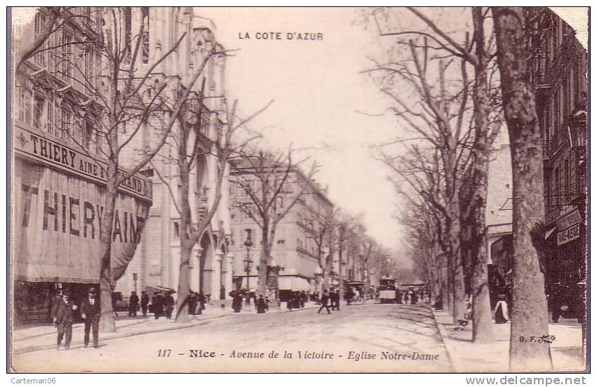 06 - Nice - Avenue De La Victoire - Eglise Notre-Dame (tramway) - Transport (rail) - Station