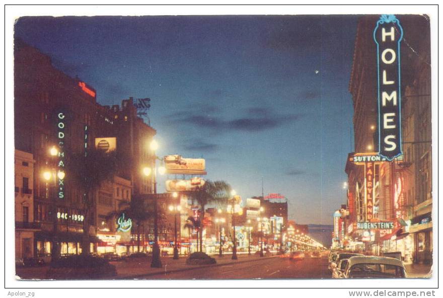 USA / NEW ORLEANS 1964  * CANAL STREET AT NIGHT - New Orleans