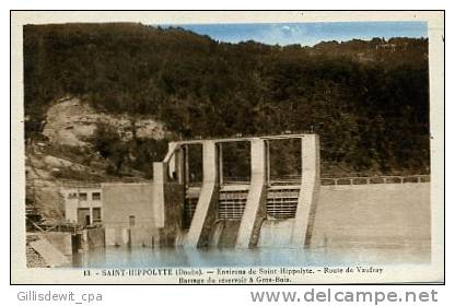 SAINT HIPPOLYTE - Route De Vaufray - Barrage Du Réservoir De Gros-bois - Saint Hippolyte