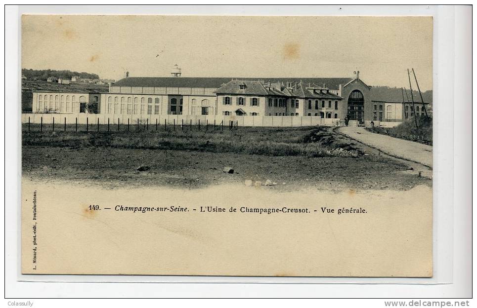 CHAMPAGNE SUR SEINE L'usine De Champagne -creusot Vue Générale (canton De Moret Sur Loing) - Champagne Sur Seine