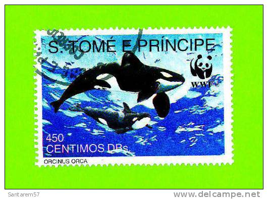 Timbre Oblitéré Used Mint Stamp Selo Carimbado Orcinus Orca WWF 450 CENTIMOS DBs S. TOME E PRINCIPE - Sao Tome Et Principe