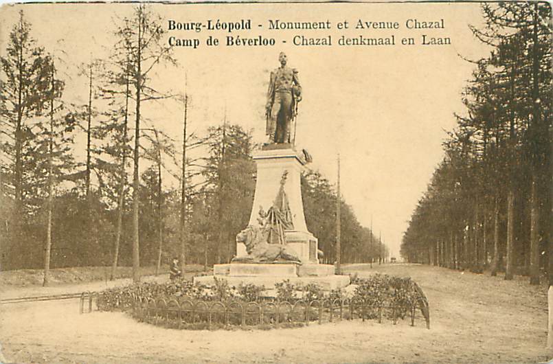 BOURG-LEOPOLD - Monument Et Avenue Chazal (Edit. Loosvelt-Adeline) - Leopoldsburg (Kamp Van Beverloo)