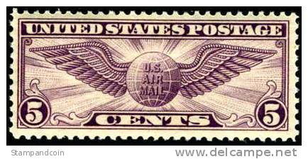 US C12 XF Mint Hinged 5c Airmail From 1930 - 1b. 1918-1940 Neufs