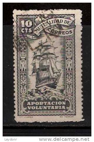 Spain - Espana - Aportacion Voluntaria - Sail Ship - Mutualidad De Correos - Beneficiencia (Sellos De)