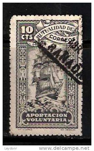 Spain - Espana - Aportacion Voluntaria - Sail Ship - Mutualidad De Correos - Fiscale Zegels