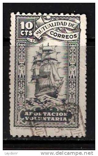 Spain - Espana - Aportacion Voluntaria - Sail Ship - Mutualidad De Correos - Fiscales