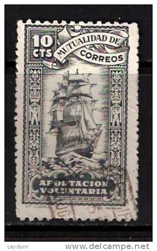 Spain - Espana - Aportacion Voluntaria - Sail Ship - Mutualidad De Correos - Fiscale Zegels