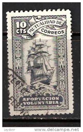 Spain - Espana - Aportacion Voluntaria - Sail Ship - Mutualidad De Correos - Wohlfahrtsmarken