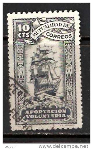 Spain - Espana - Aportacion Voluntaria - Sail Ship - Mutualidad De Correos - Liefdadigheid