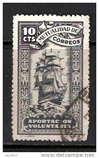 Spain - Espana - Aportacion Voluntaria - Sail Ship - Mutualidad De Correos - Charity