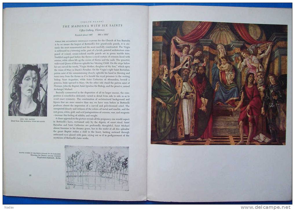 1953, Botticelli, Abrams Art Book Portfolio -31 prints, 32,5x25cm. Full set.