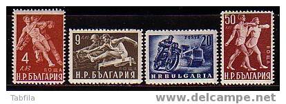 BULGARIE - 1949 - Sport - 4v ** - Non Classificati