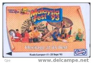 # MALAYSIA UP100 Malaysia Fest 1993 - Fest 10 Gpt   Tres Bon Etat - Malesia