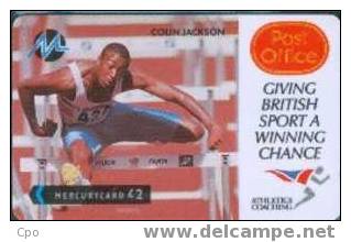 # UK_OTHERS PAYTELCO-MERCURY-PTO1 Post Office - Colin Jackson 2 Gpt 03.90 -sport- Tres Bon Etat - [ 4] Mercury Communications & Paytelco