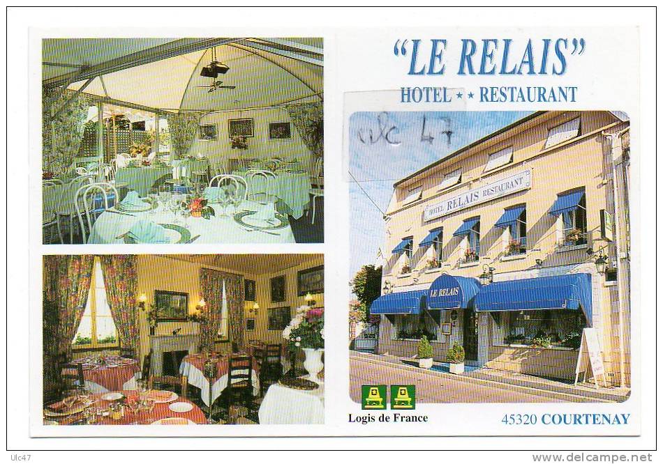 - COURTENAY. - HOTEL** RESTAURANT "LE RELAIS". - Tbé - Scan Verso - - Courtenay