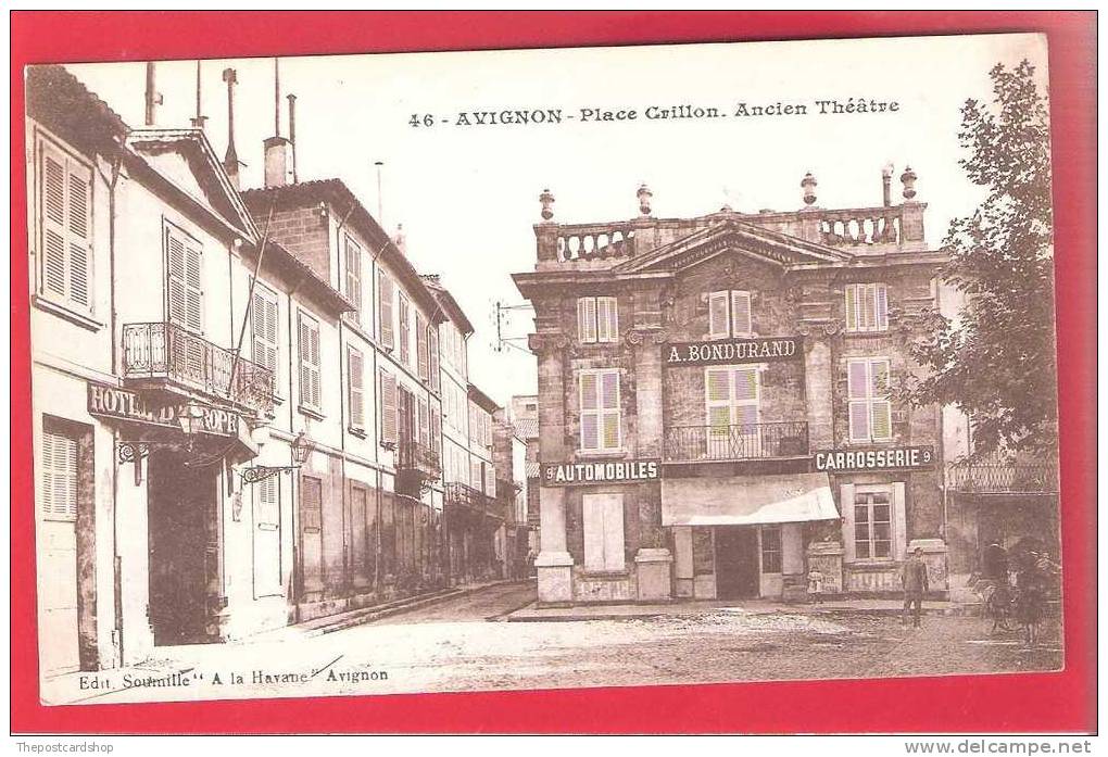 CPA 84 - AVIGNON - Place Crillon. Ancien Théâtre  FOREIGN THEATRE ACTRESS ACTOR - Autres & Non Classés