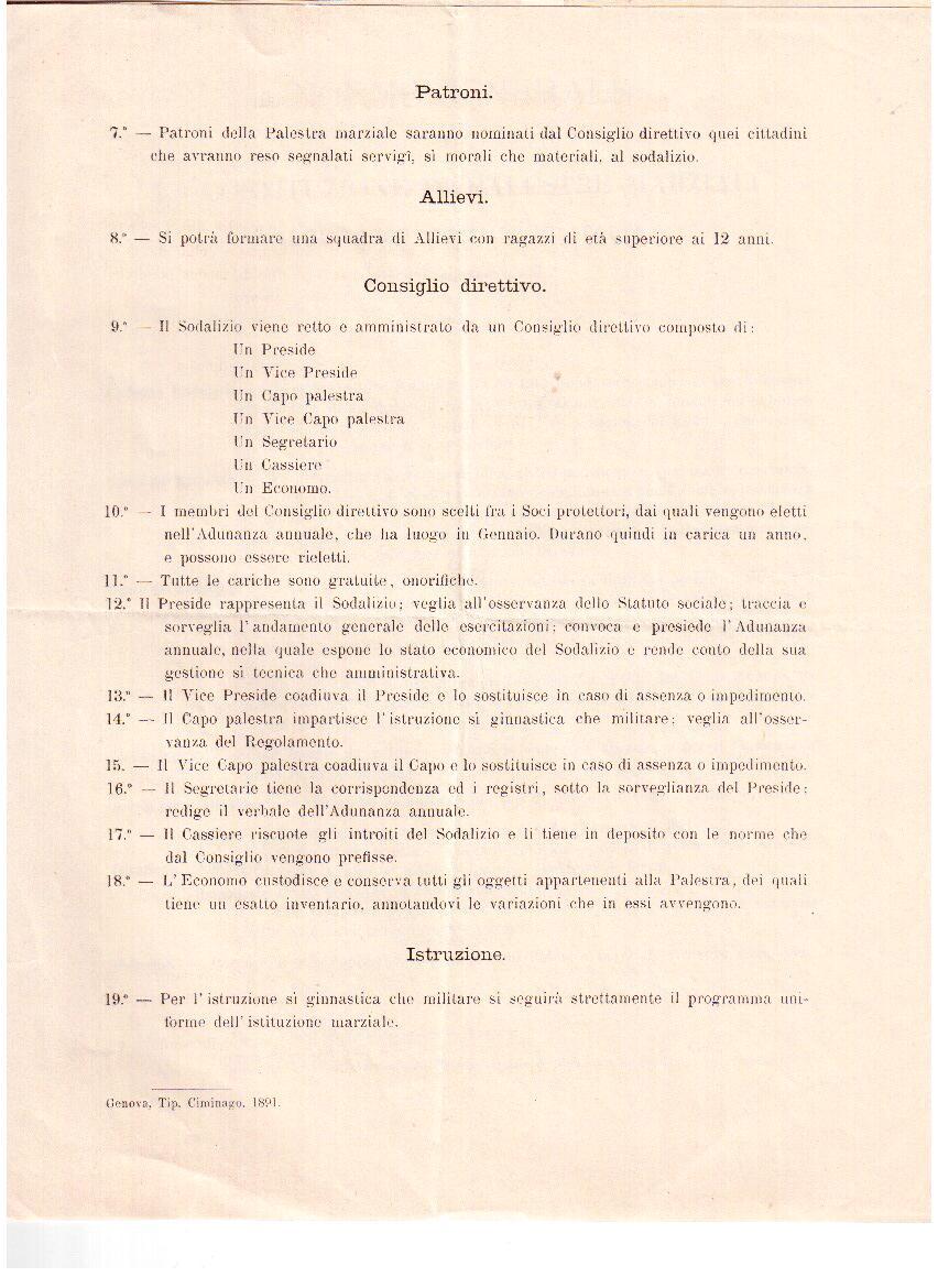 926  -  " LA COSTITUZIONE DI PALESTRE MARZIALI NEGLI 8000 COMUNI D'ITALIA" - Documenti Storici