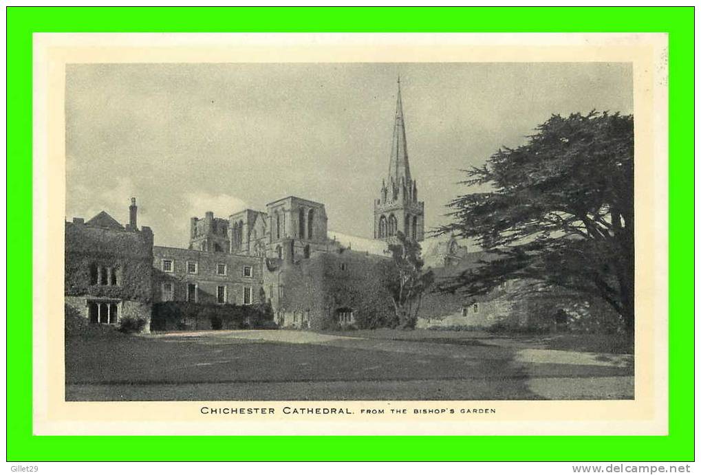 CHICHESTER, UK -  CATHEDRAL FROM THE BISHOP´S GARDEN - RAPHAEL TUCK & SONS LTD - - Chichester