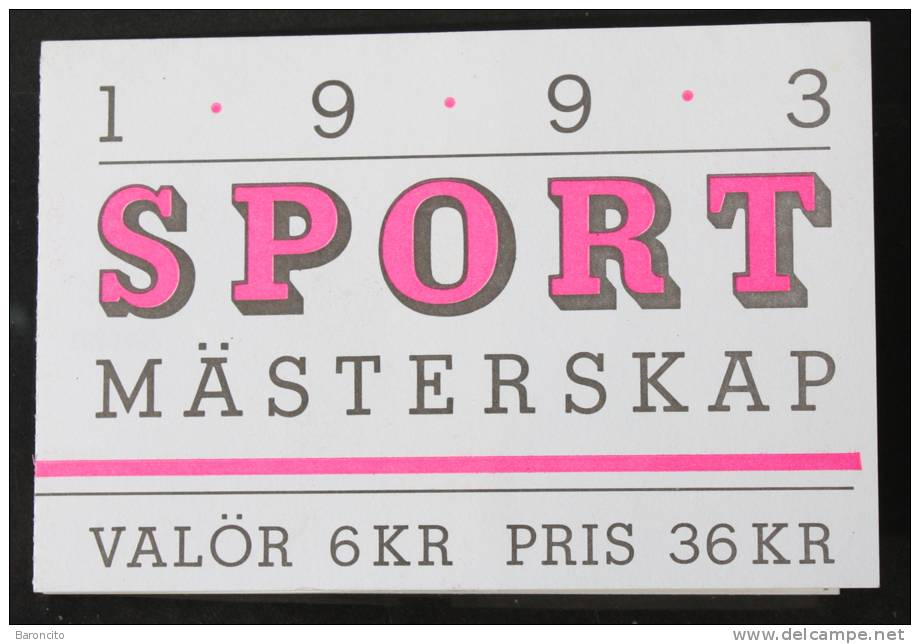 SVEZIA -SVERIGE, 1993. Libretto SPORT MASTERSKAP - Nuevos