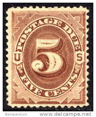 US J4 Mint Hinged 5c Postage Due From 1879 - Franqueo