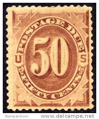 US J7 Mint Hinged 50c Postage Due From 1879 - Segnatasse