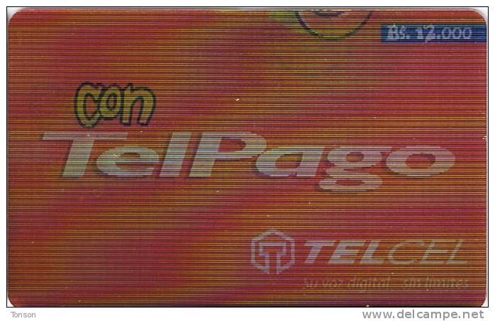 Venezuela, Bs. 12.000, Holographic, Telcel/TelPago Prepaid Card - Venezuela