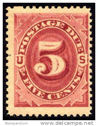 US J25 Mint Hinged 5c Postage Due From 1891 - Franqueo