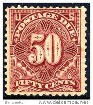 US J37 Mint Hinged 50c Postage Due From 1894 - Franqueo
