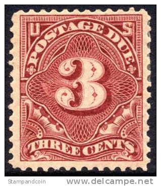 US J40 Mint Hinged 3c Postage Due From 1895 - Franqueo