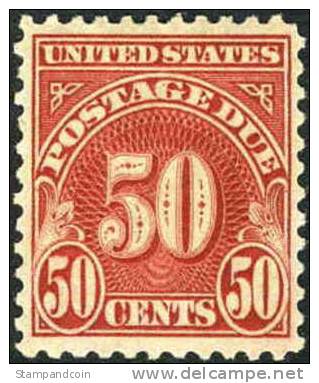 US J76 Mint Hinged 50c Postage Due From 1930 - Franqueo