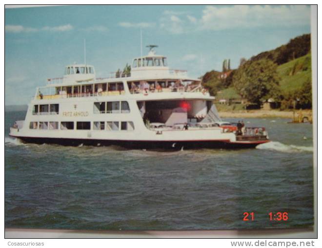 2547 FRITZ ARNOLD MEERSBURG KONSTANZ  SHIP BARCO BATEAUX   POSTCARD   YEARS  1970  OTHERS IN MY STORE - Hausboote